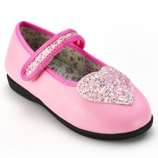 bimbobimba 女童愛心亮片瑪莉珍鞋