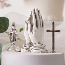 早晨香氣 納骨塔裝飾用迷你祈禱聖母像套組, 銀色