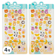 스튜디오8 봉봉드롭 캔디스티커, 큐티블루, 4개