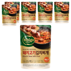 비비고 돼지고기김치찌개, 460g, 6개