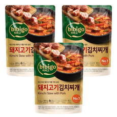 비비고 돼지고기김치찌개, 460g, 3개