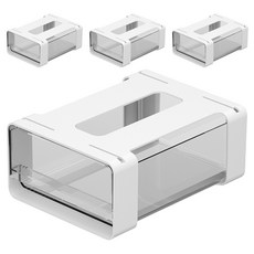 코히모 붙이는 부착식 책상밑 슬라이딩 히든서랍 스몰 4W219, 혼합색상, 4개