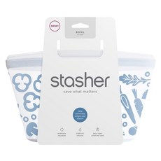 stasher 碗形矽膠密封袋-S 霧露白 473ml, 1個