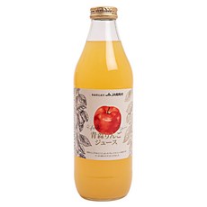 JA 相馬村 青森蘋果汁, 純正蘋果汁不含一滴水, 果汁含有率99.9%, 嚴選蜜蘋果, 香氣濃郁, 甜美可口, 1L, 1瓶