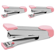 MAX 美克司 釘書機 HD-10, 3個, 粉紅色