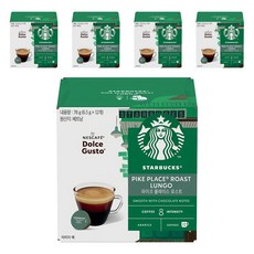 스타벅스 파이크 플레이스 로스트 by 네스카페 돌체구스토 캡슐커피, 6.5g, 12개입, 5개