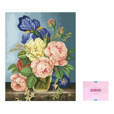 DCLARE 相框畫布型鑽石畫 DIY 套組 40 x 50 cm, 1套, 牡丹的回憶