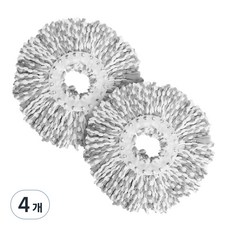 하비티 스핀 통돌이 원형 물걸레 리필, 4개