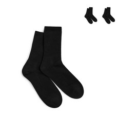 리투 에어 데일리 크루 삭스, 블랙, 3세트