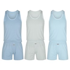 arnaldo bassini 男士透氣針織棉背心 + 四角褲 3件組 MRT651