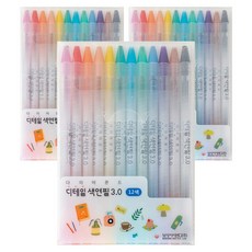 BosungInd 鑽石細節彩色鉛筆 3.0, 3個, 12色