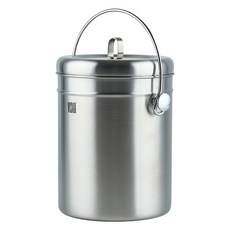 VISKA 不鏽鋼食物垃圾桶5L VK-500S, 銀, 1個