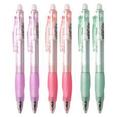 2Youngdesign 可擦式握把中性筆 3入組 0.5mm, 2套, 紫色 + 橘色 + 綠色