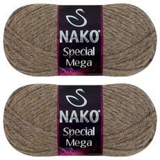 yarna Special Mega 編織線, 2個, 3497(可可混色)