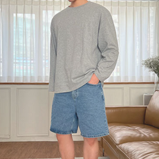 디어로라 오버핏 무지 긴팔 티셔츠 IP_T003