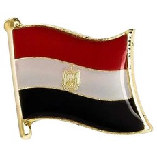 A-ONE 匯旺 埃及國旗別針 (3入) 鐵烤漆+波麗/電鍍青銅材質 15mm長 x 12mm寬, NO.058P, 1件