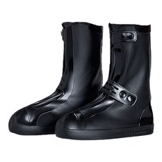 Mass 生活好物 加厚防滑防水機車雨鞋套 高筒 S 黑色