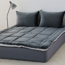 韓國 amante 靈魂伴侶 超細纖維床墊, 深灰色