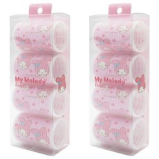 beautyhome 美樂蒂 動感 40mm 髮捲 4入, 粉紅色, 2個