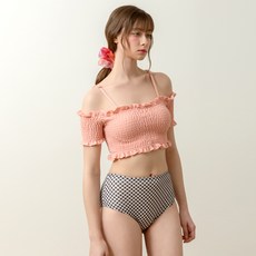 벤디스 하이웨스트 비키니 수영복 엠버 F281, 핑크