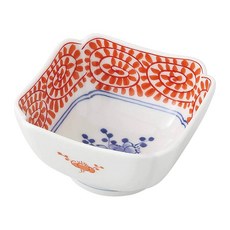 佐和陶瓷 赤唐草梅紋角缽, 日本製造, 1個