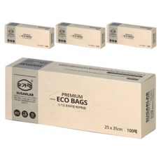 슈가랩 프리미엄 에코백 위생봉투 중 25cm × 35cm, 중(M), 100개, 4개