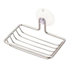 TIGER CROWN 強力吸盤不銹鋼香皂架, 1個, 銀色