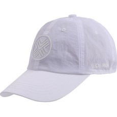 TECH SKIN 刺繡Logo棒球帽, 白色