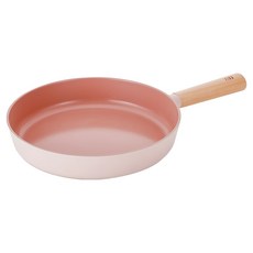 NEOFLAM FIKA系列 鑄造不沾平底鍋 不沾塗層 IH電磁爐 適用 粉色 1135g, 28cm, 1個