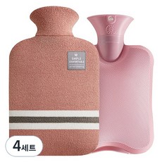 潮流 2L 保溫水袋 + 針織套組 棕色, 4套