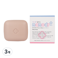 나노닥터플러스 순수한 은 아기 비누, 100g, 3개