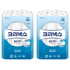 Yuhan Kimberly Kleenex Clean Care 3層天然紙漿, 25m, 30入, 2個