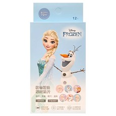 ONEDER 旺達棉品 冰雪奇緣系列驅蚊貼片, 冰雪奇緣系列 藍色 + 紫色 + 粉色, 12個, 1盒