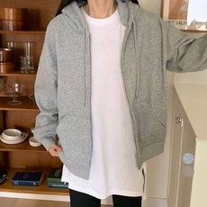 afinar 女款寬鬆內刷毛日常連帽拉鍊外套