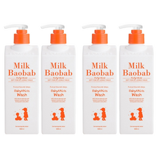 밀크바오밥 베이비 앤 키즈 바디 워시, 500ml, 4개