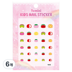 투미니 키즈 네일스티커, 6개, T010