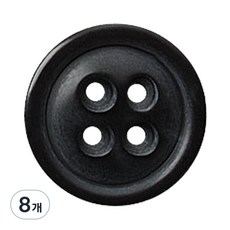 Button King 東大門鈕扣王 高級霧面大衣開襟衫鈕扣 28mm, 黑色厚款, 8個