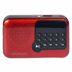Dennys 丹尼斯 SD USB MP3迷你喇叭, MS-K213, 紅色