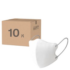 MASCLUB 涼感口罩 極簡白 3D立體 舒適透氣 男女通用, 2盒, 10片