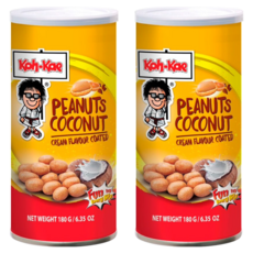 Koh-Kae 大哥 花生豆, 椰子口味, 奶油風味, 泰國必買名產, 180g, 2罐