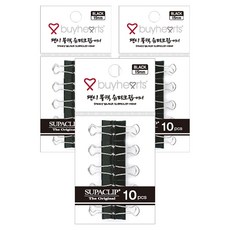 바이하츠 팬시 슈파크립 미니 블랙 FBSU-MINI, 10개입, 3개
