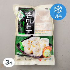 진선푸드 웰빙채식 야채손만두 (냉동), 1.4kg, 3개