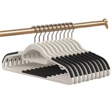 Cozywell 旋轉式防肩角防滑衣架, 黑色, 20個