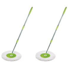 驅塵氏 小蘋果輕巧旋轉拖把 單桿, 2支