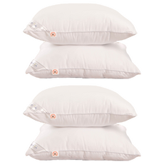 Nurihome 可水洗飯店風格重磅超細纖維枕頭 基本款, 白色, 4個