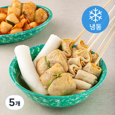 부산깡통시장 유부주머니 물떡 꼬치어묵 (냉동), 590g, 5개