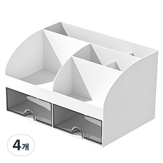 마켓피오 홈 데스크탑 파스텔 미니 서랍 다용도 정리함, 타입 1, 4개