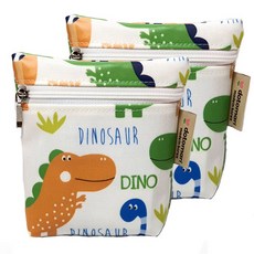 dotomari 迷你防水收納包 2入, 恐龍款