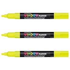 문화연필 윈도우마카 노랑, 3개, 1색