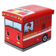 玩具收納箱 車廂款, 可愛造型收納, 車廂(40 x 25 x 30cm), 紅色消防車, 1個